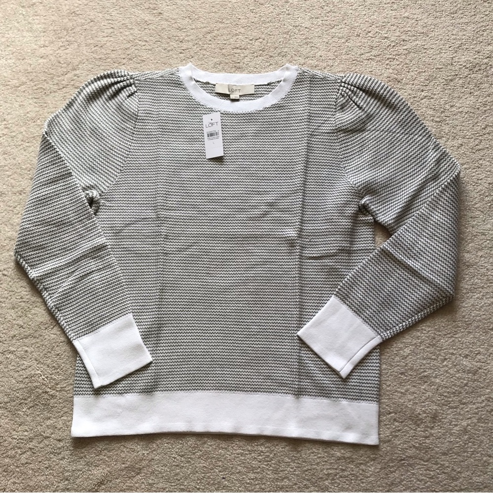 LOFT Puff Sleeve Sweater - Picture 2 of 5
